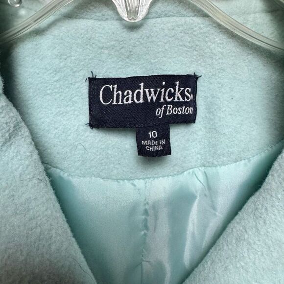 Vintage Chadwick’s Sky Blue Wool Blend Pea Coat - Picture 4 of 6